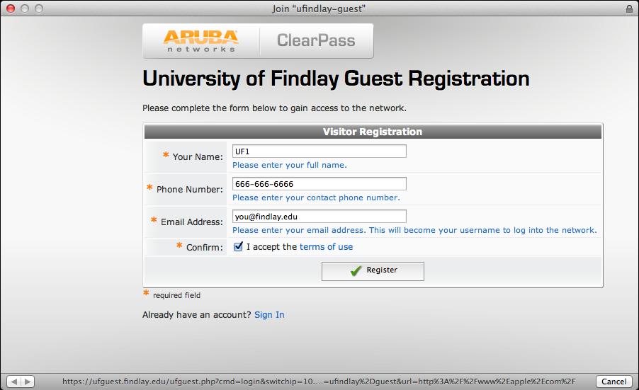 Apple Guest Wireless Instructions ITS University of Findlay
